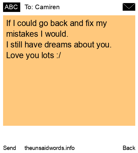 unsent message to Camiren 