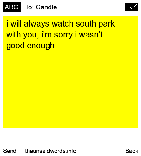 unsent message to Candle
