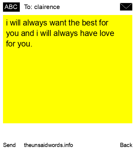 unsent message to clairence