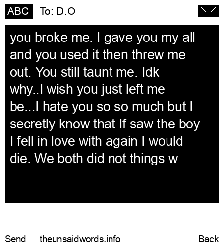 unsent message to D.O