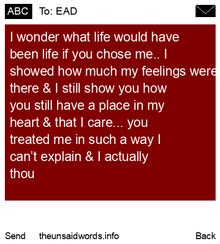 unsent message to EAD