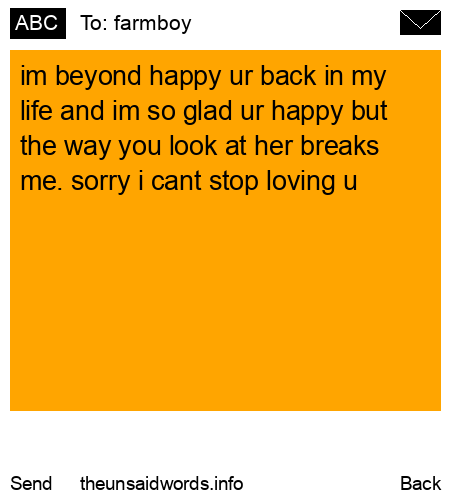 unsent message to farmboy