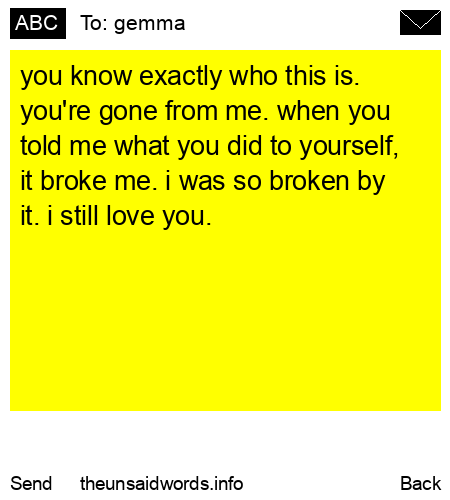 unsent message to gemma