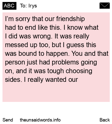 unsent message to Irys