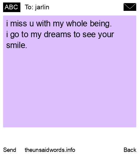 unsent message to jarlin