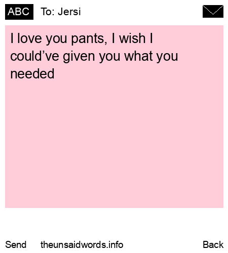 unsent message to Jersi