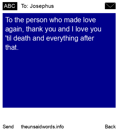 unsent message to Josephus