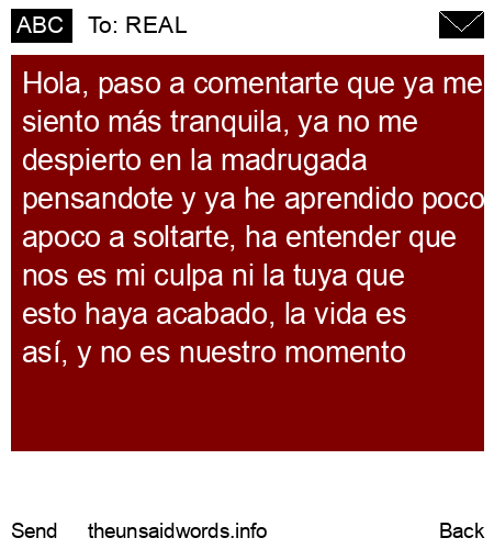 unsent message to REAL