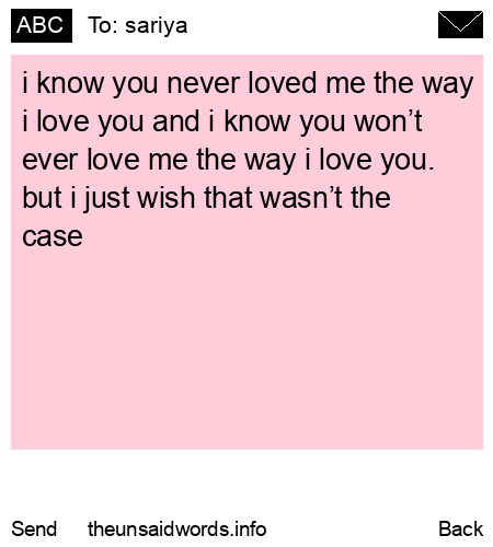 unsent message to sariya