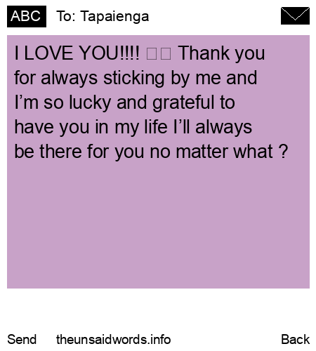 unsent message to Tapaienga