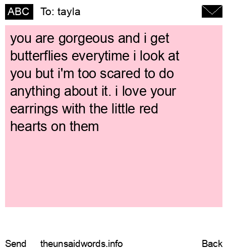 unsent message to tayla