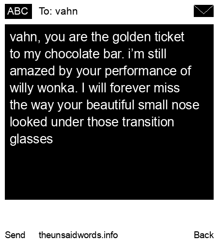 unsent message to vahn