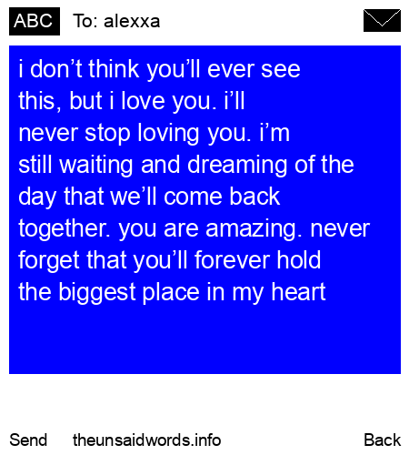 unsent message to alexxa