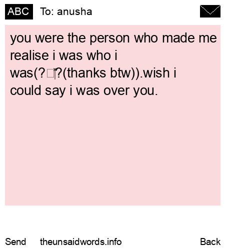 unsent message to anusha