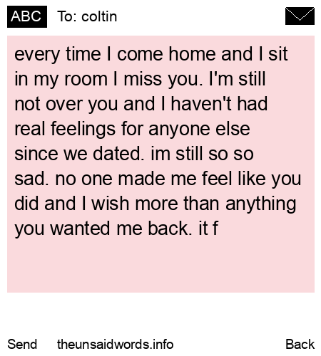 unsent message to coltin