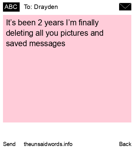 unsent message to Drayden