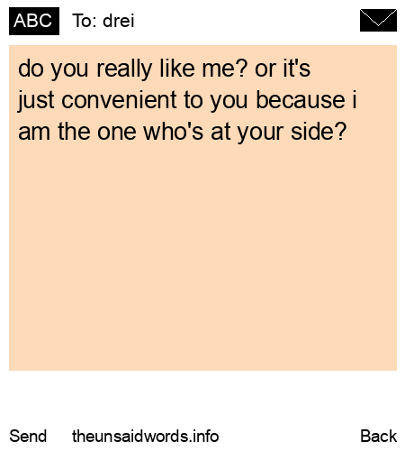 unsent message to drei