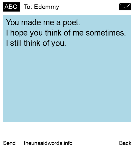 unsent message to Edemmy
