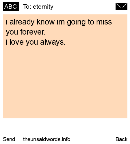 unsent message to eternity