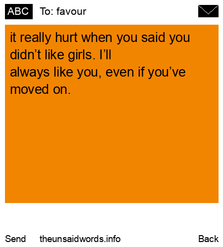 unsent message to favour