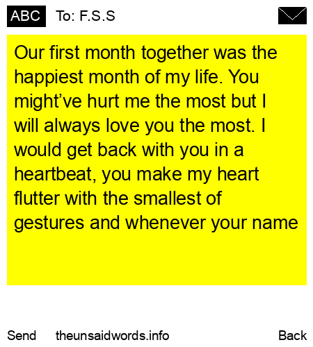 unsent message to F.S.S
