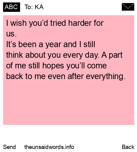 unsent message to KA