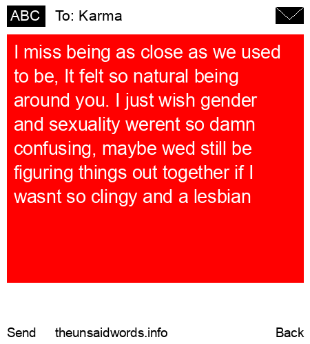 unsent message to Karma
