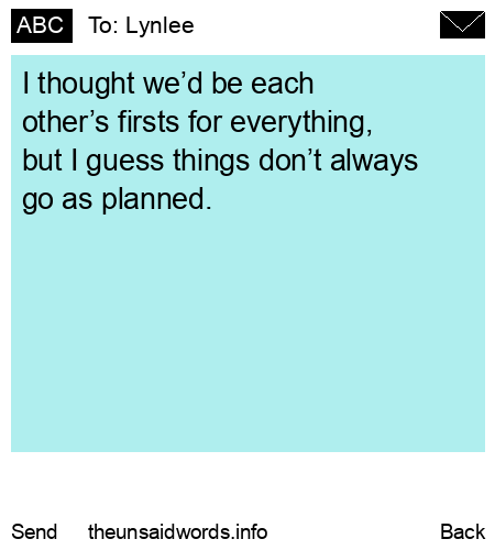 unsent message to Lynlee