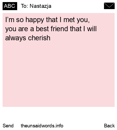 unsent message to Nastazja 