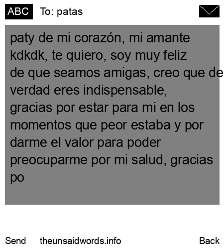 unsent message to patas