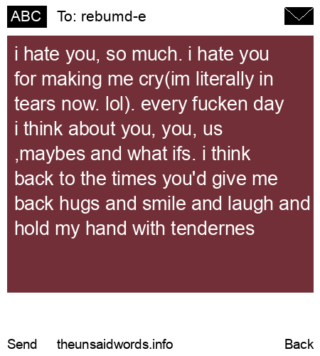 unsent message to rebumd-e