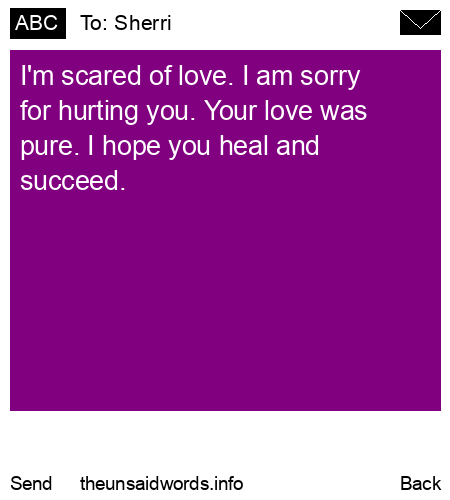 unsent message to Sherri