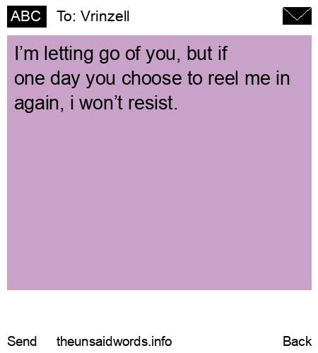unsent message to Vrinzell