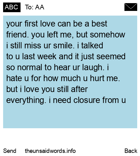 unsent message to AA