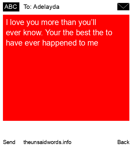 unsent message to Adelayda