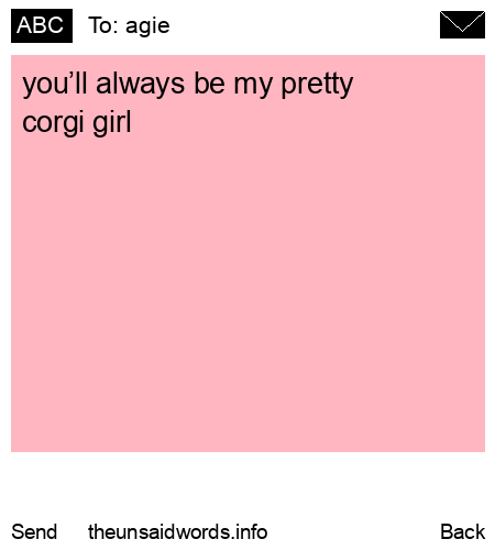 unsent message to agie