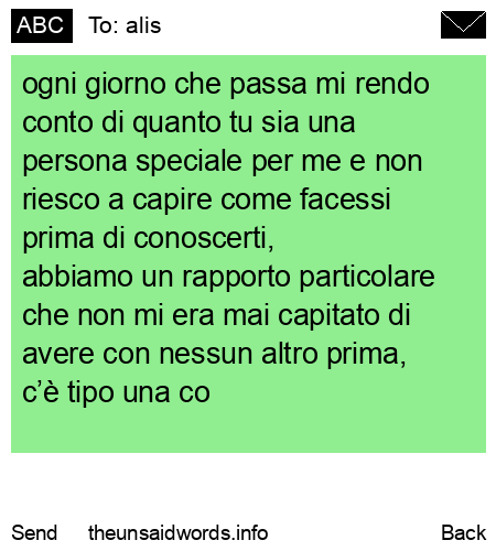 unsent message to alis