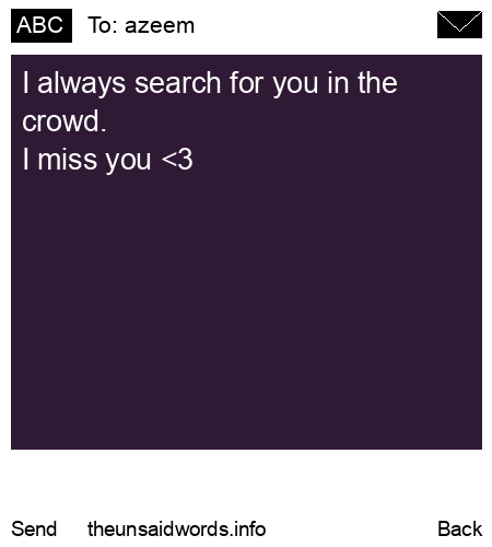 unsent message to azeem