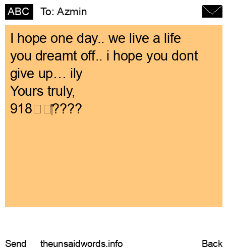 unsent message to Azmin