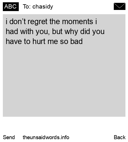 unsent message to chasidy