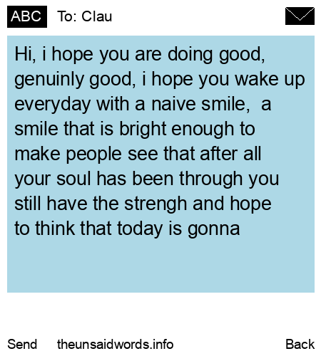 unsent message to Clau