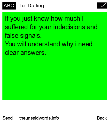 unsent message to Darling