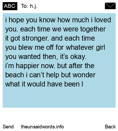 unsent message to h.j.