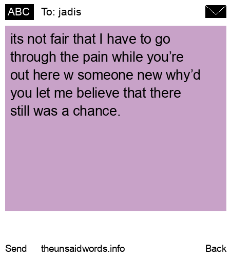unsent message to jadis