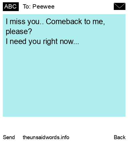 unsent message to Peewee