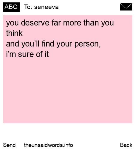 unsent message to seneeva