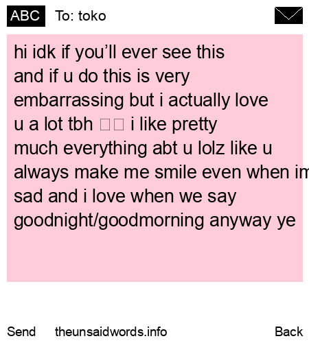 unsent message to toko