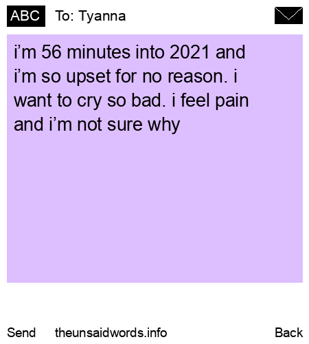 unsent message to Tyanna