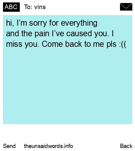 unsent message to vins