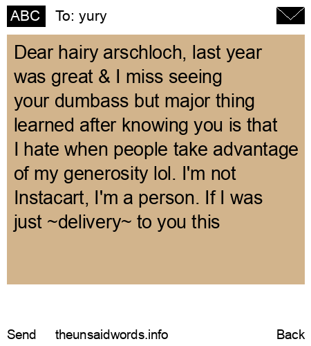 unsent message to yury